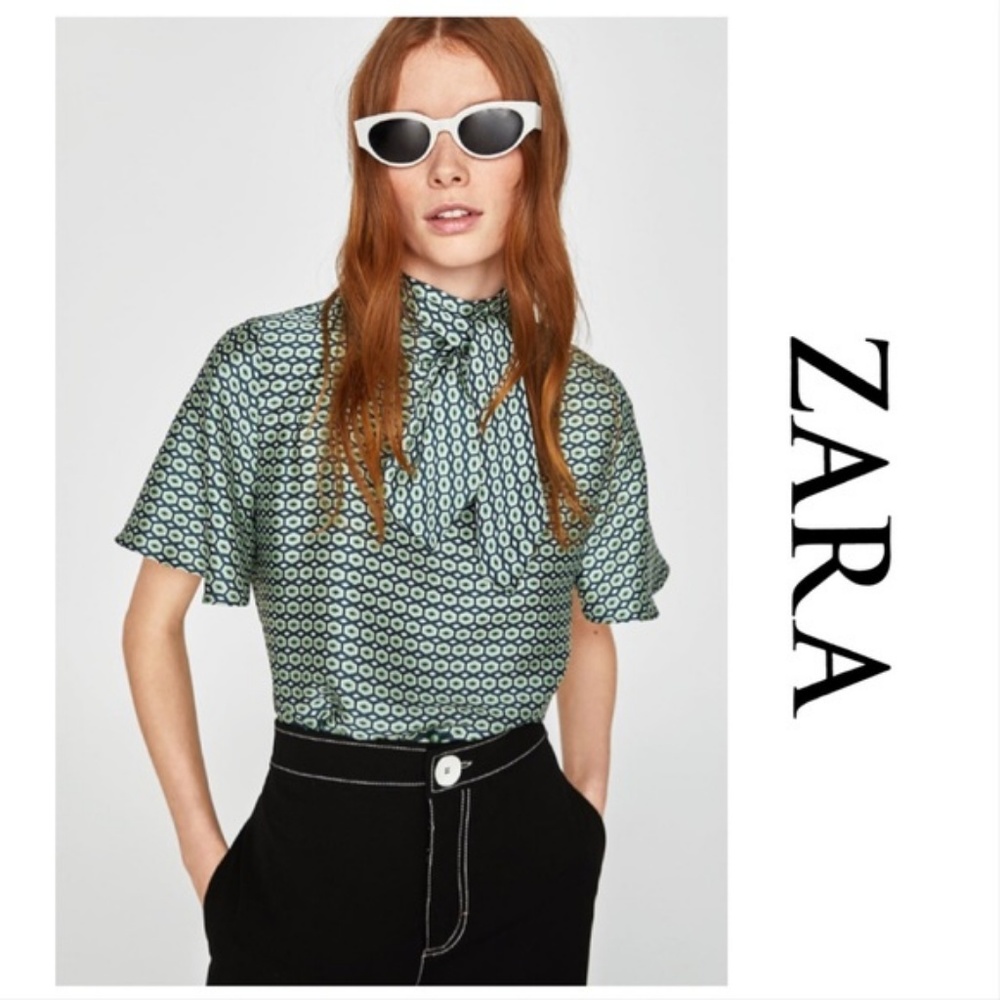 NWT Zara Print Blouse    NWT Zara